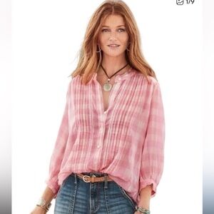 Sundance Pink Plaid Blouse